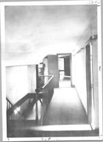 SA0460 - Photograph of a hallway, showing an area with built in drawers and wall pegs. Associated with the South Family. Identified on the back., Winterthur Shaker Photograph and Post Card Collection 1851 to 1921c